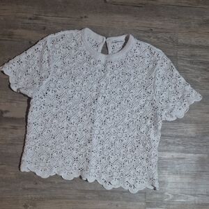 Abercrombie & Fitch White Lace Blouse